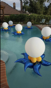 Decorative pool balloon flowers
