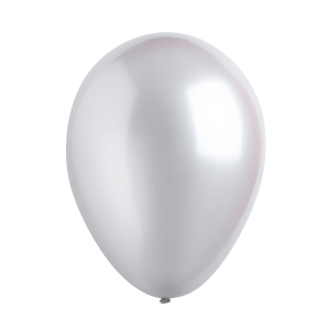 Metallic Silver Latex Balloons